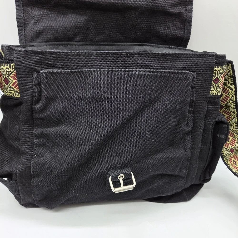 Vintage Rolling Stones Messenger Bag Rock & Roll Music Black Fabric